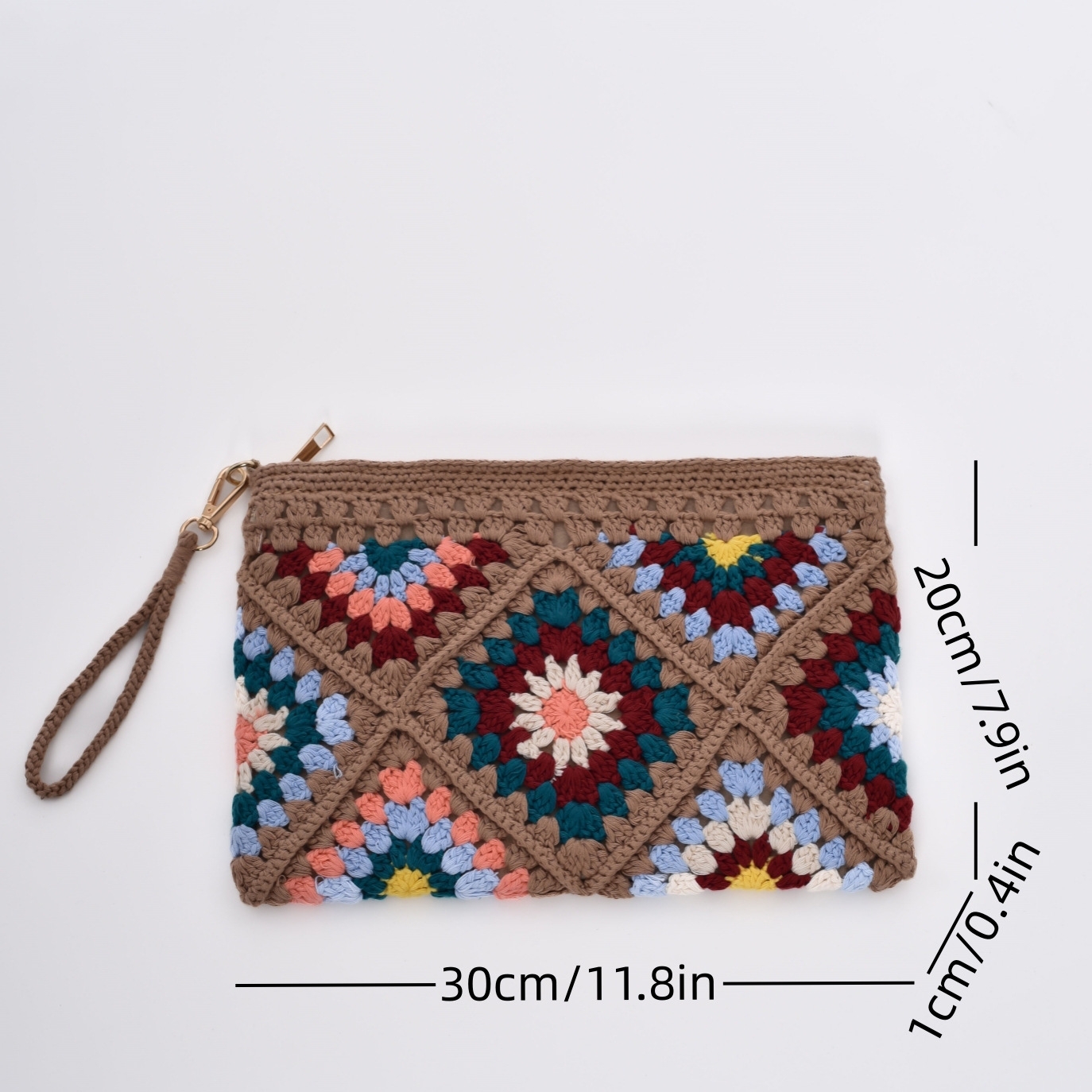 Handmade Crochet Clutch Bag Handbag Cellphone Purse for Women