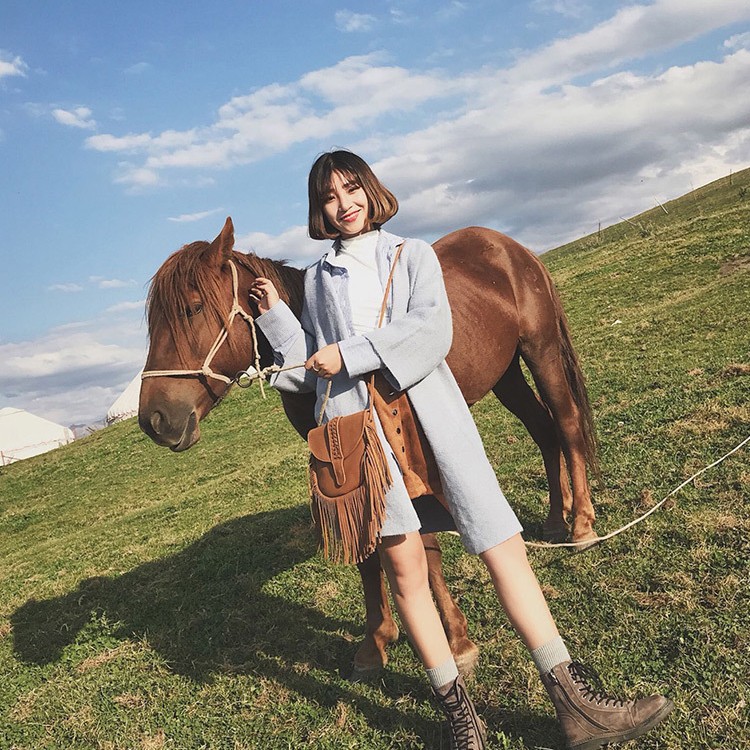Boho Fringe Suede Crossbody Bag