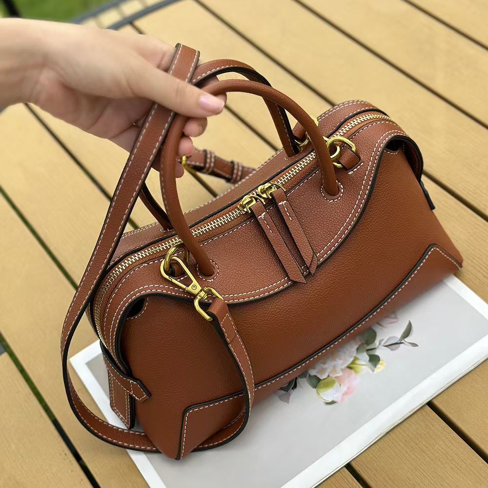 Elegant Red Leather Handbag