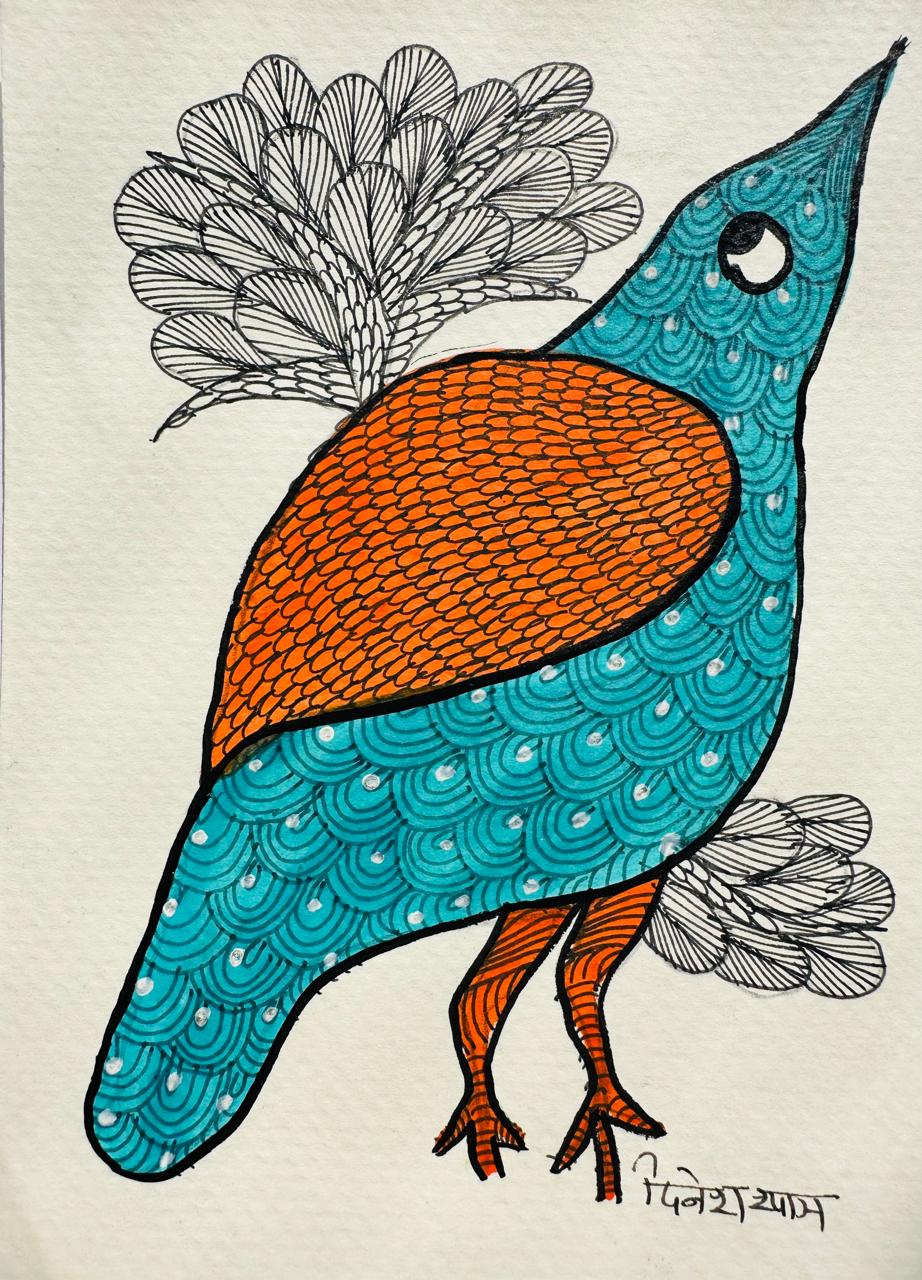 Patterned Songbird - Signed By Artist