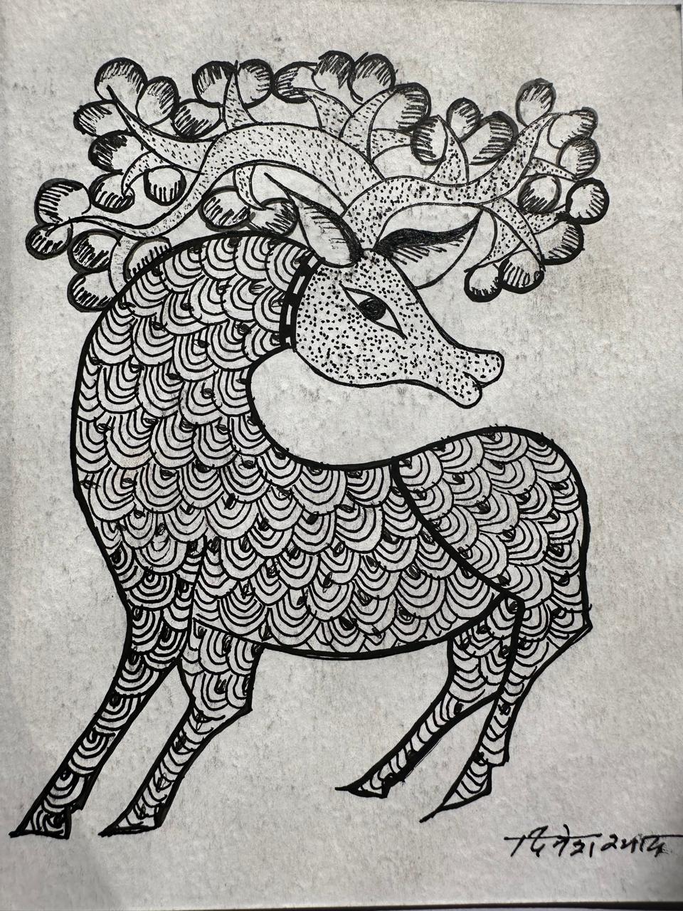 The Inkhorn Deer - Signed By Artist