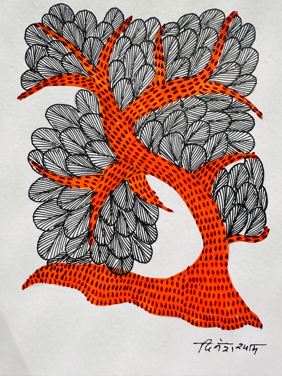 Sunset Tree - Signed by Artist