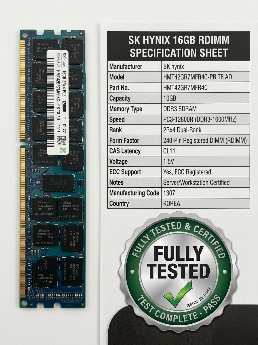 SK Hynix 16GB DDR3 ECC Registered RDIMM