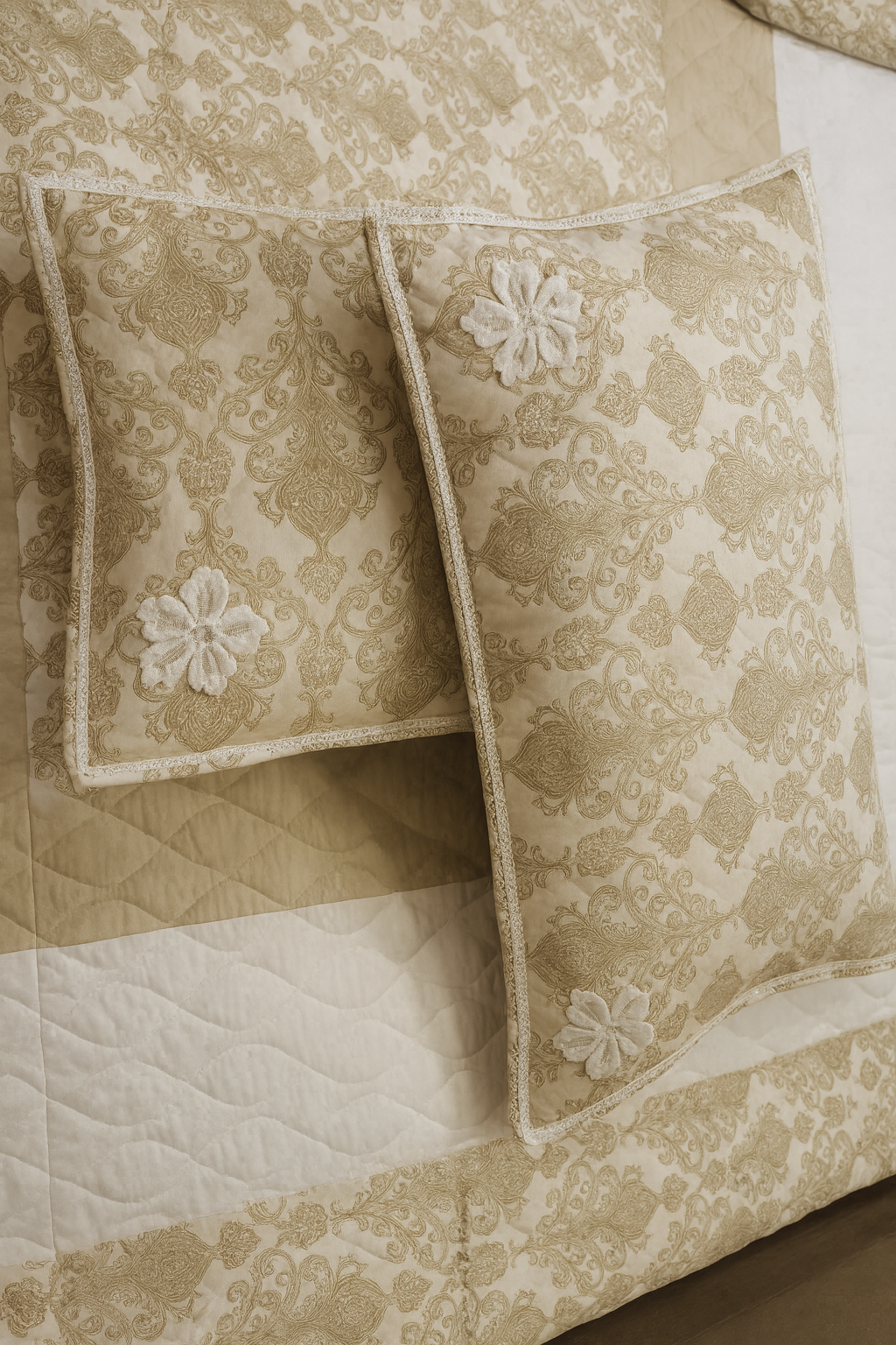 Elegant Beige Bedcover Set
