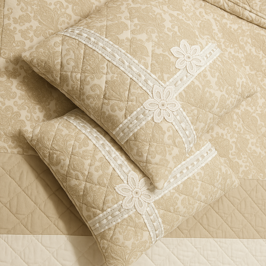 Elegant Beige Bedcover Set