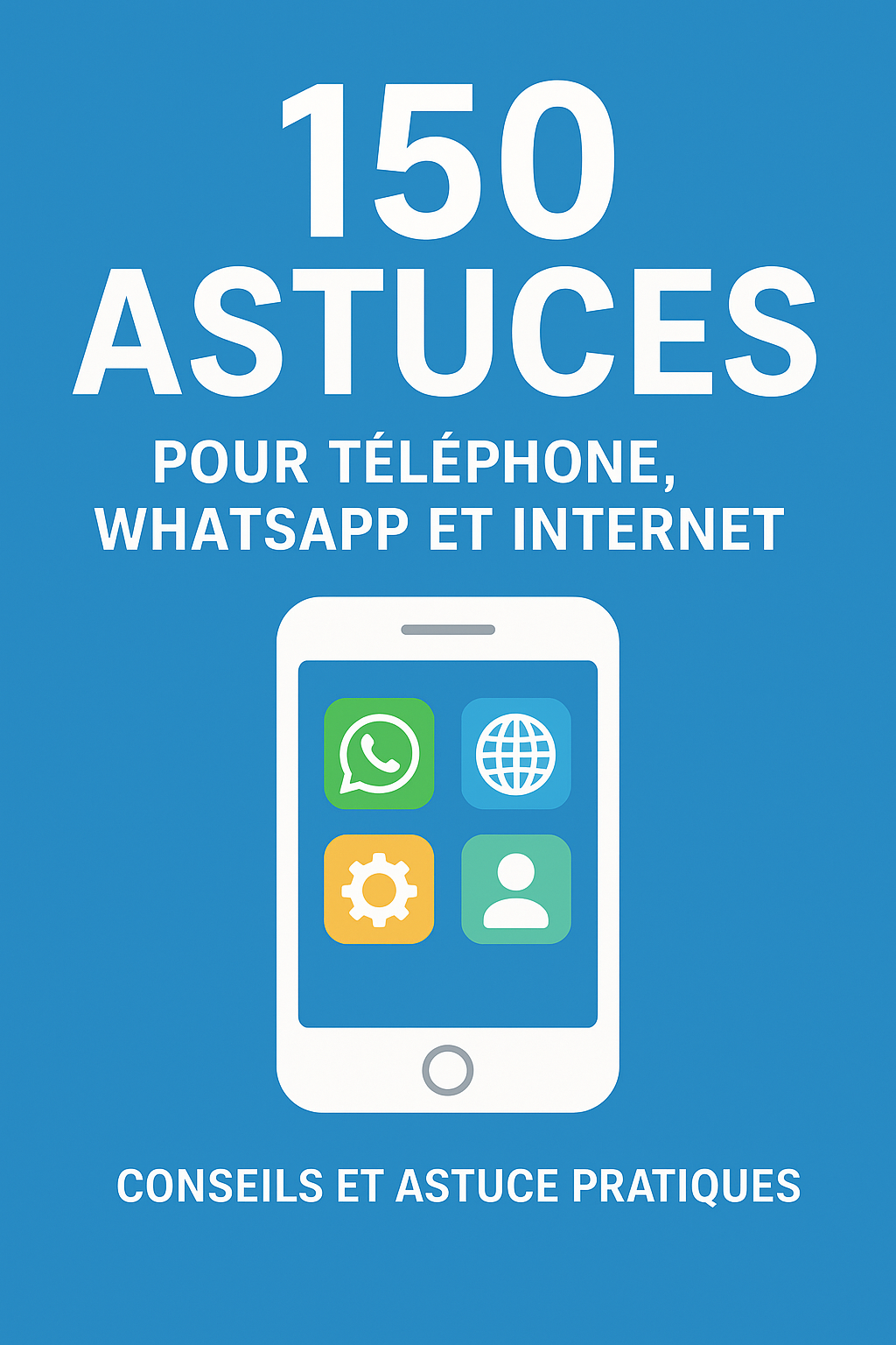 📘 Titre : 150 Astuces Téléphone & Réseaux Sociaux – Le Guide Ultime pour Maîtriser WhatsApp, Android, iPhone et TikTok