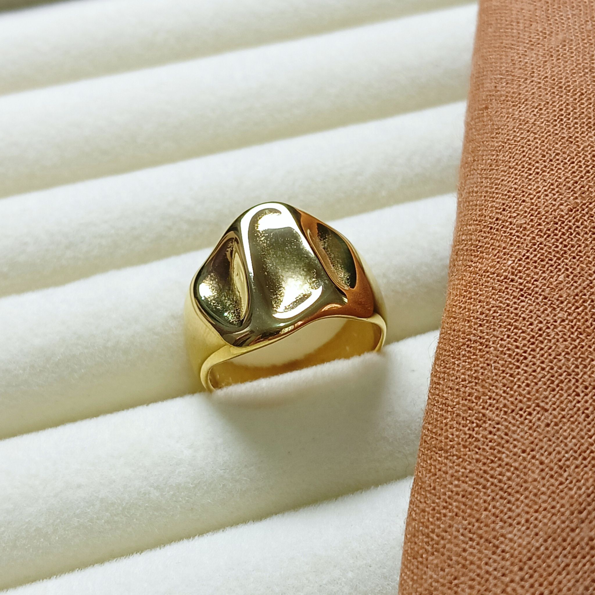 The Monarch Modern 18K Gold Plated Statement Ring