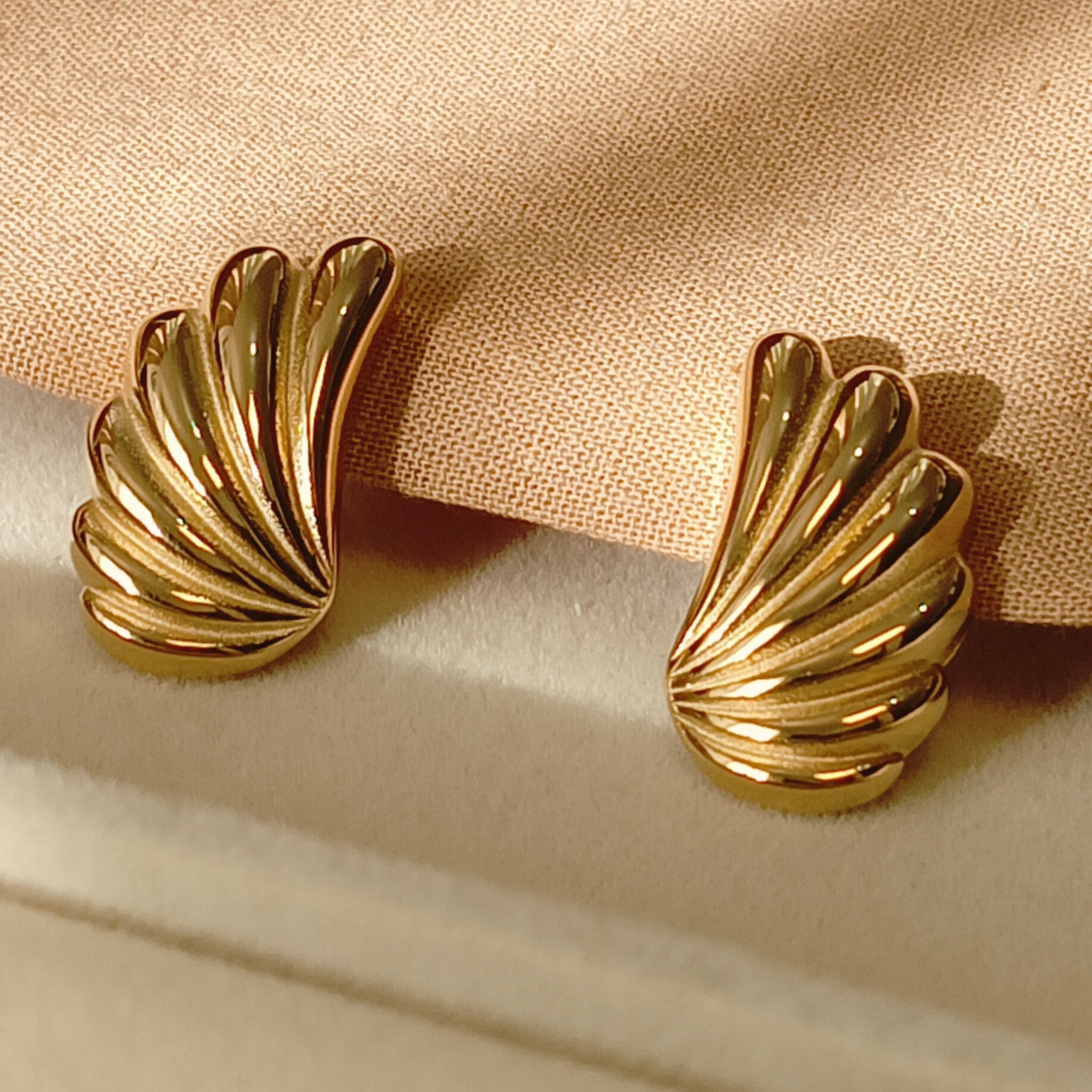 Angel Wings Gold Earrings