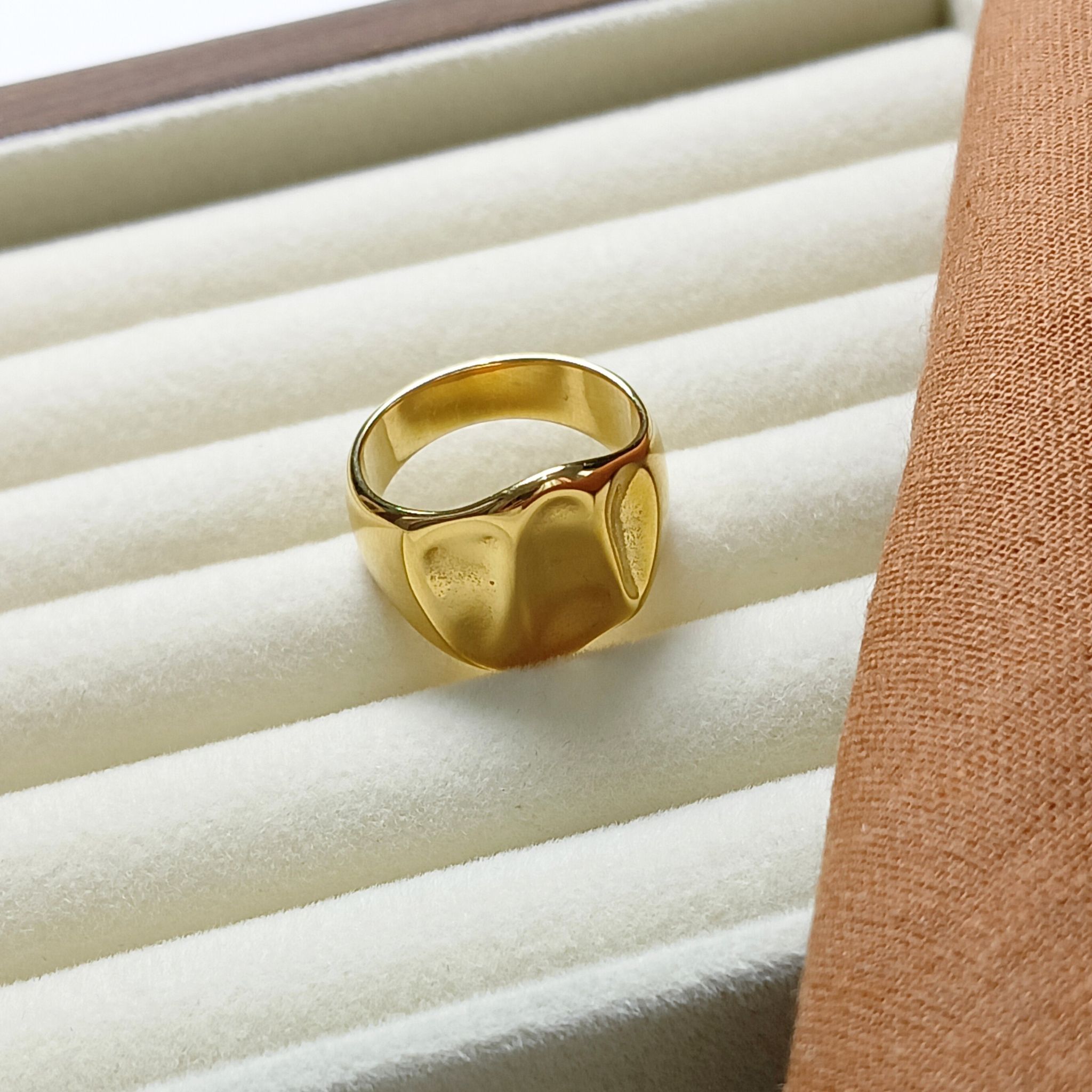 The Monarch Modern 18K Gold Plated Statement Ring