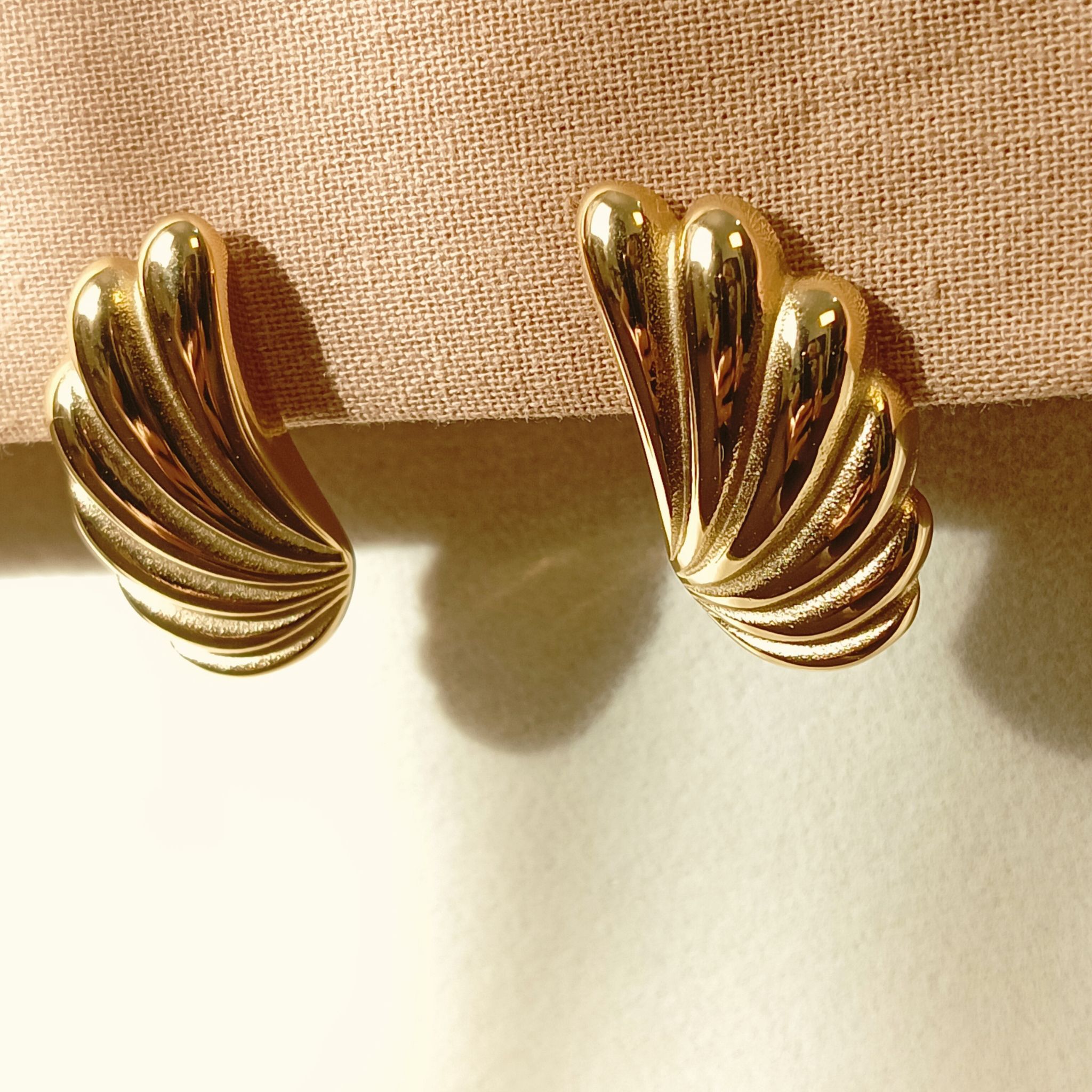 Angel Wings Gold Earrings
