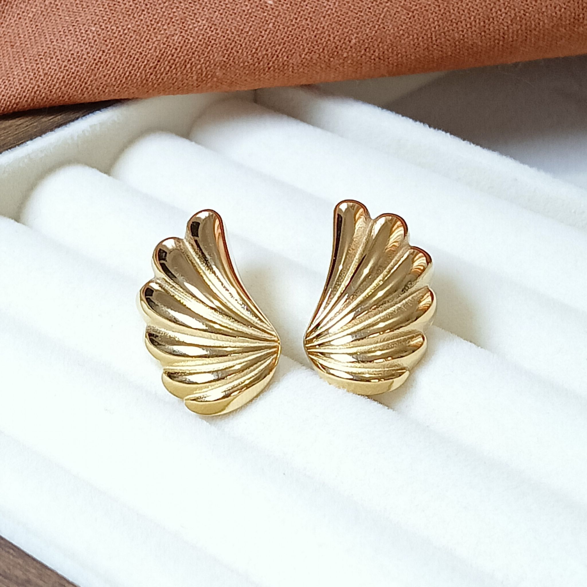 Angel Wings Gold Earrings