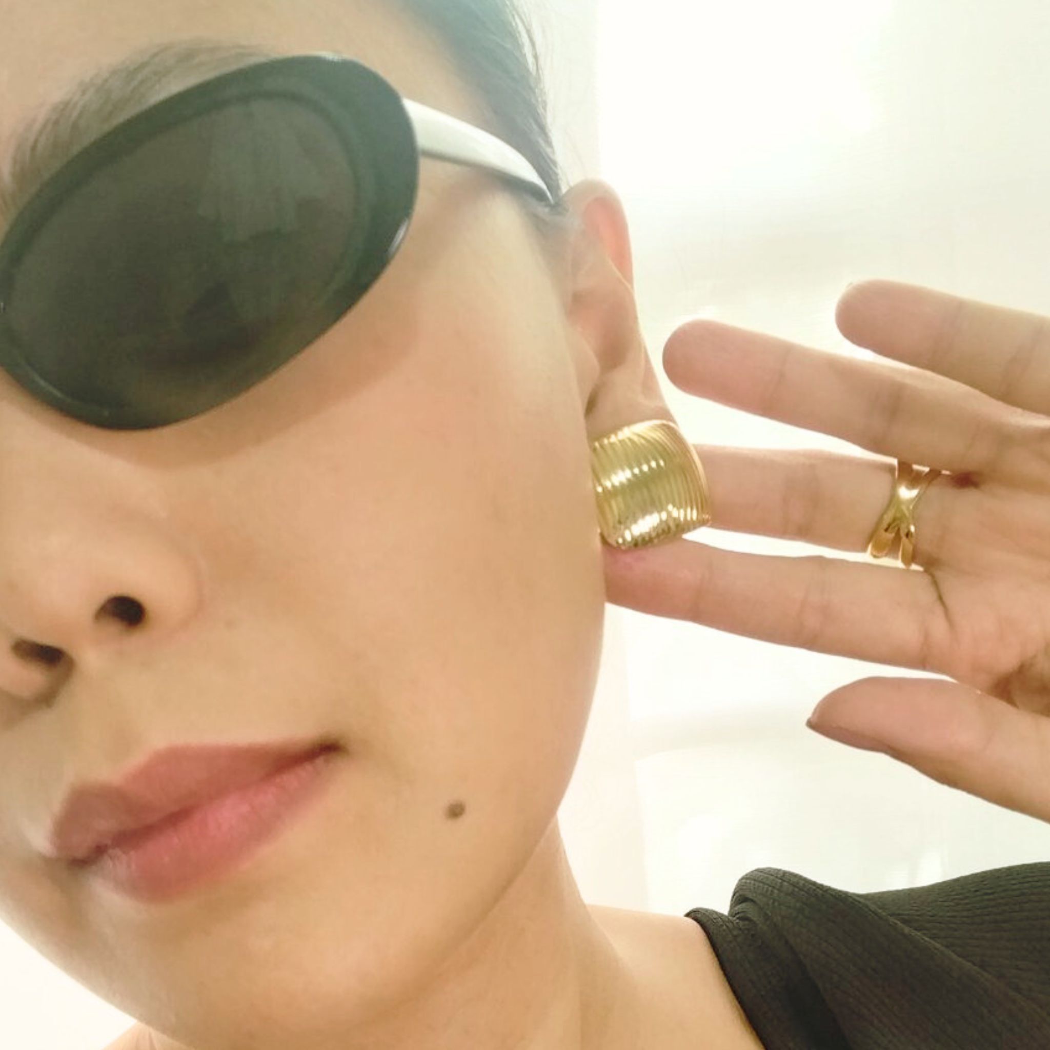 Bold Textured Vintage Retro Square Earrings