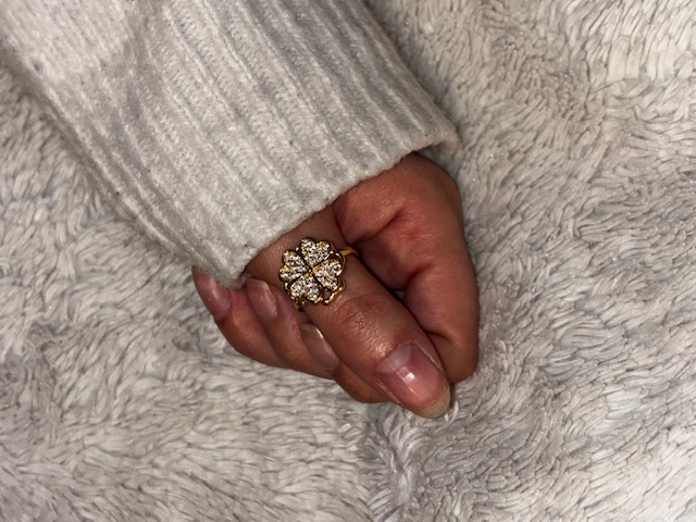 Bague trèfle anti-stress