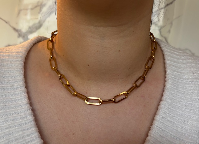 Collier chaîne doré
