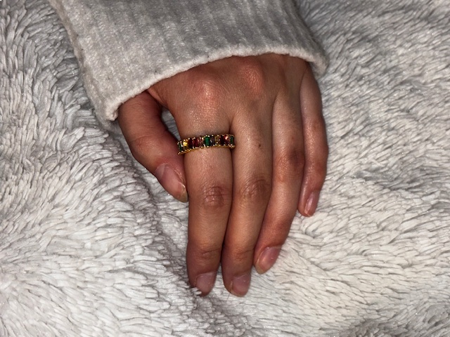 Bague pierre arc-en-ciel