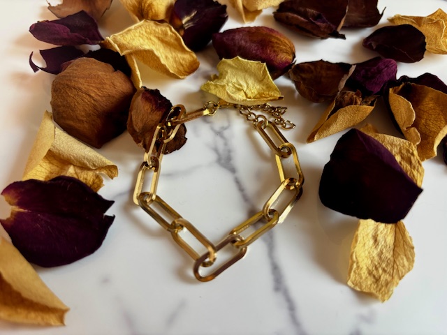 Bracelet en maillons dorés