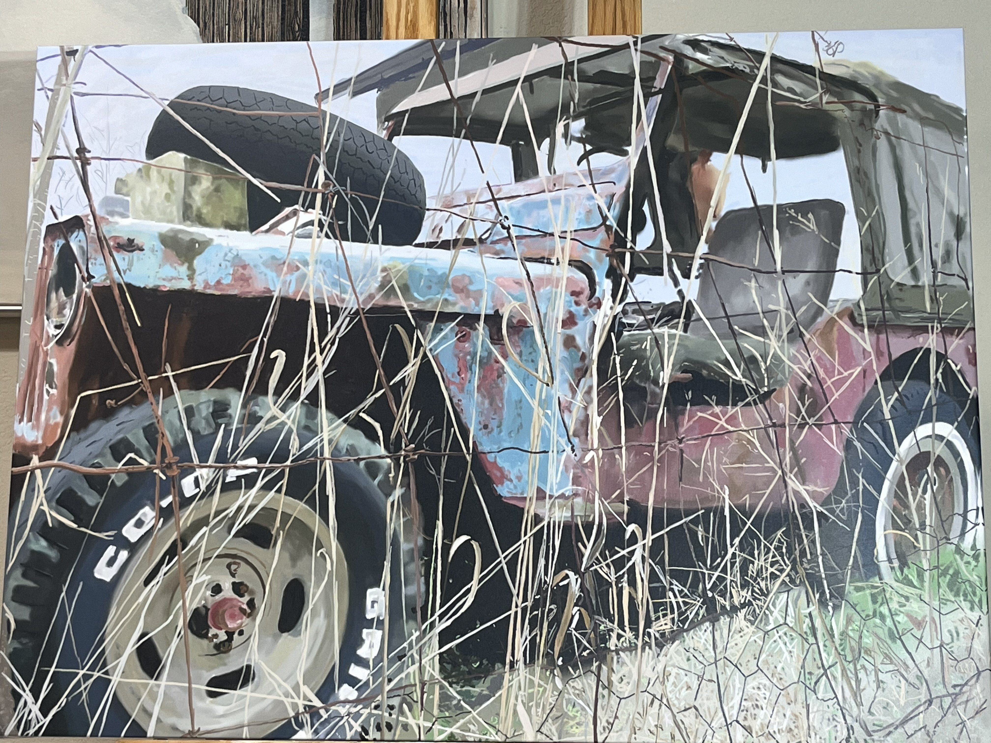Vintage Jeep Painting