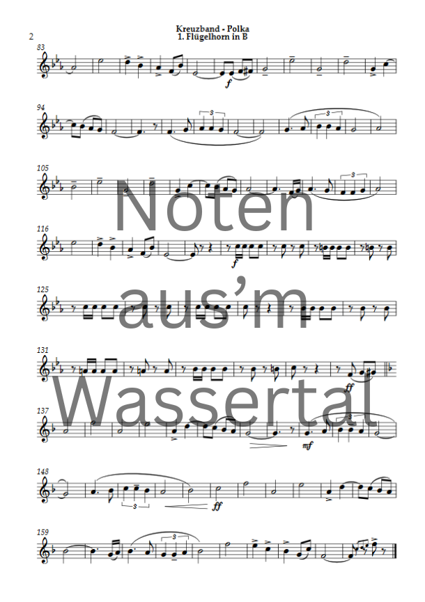 Kreuzband-Polka - Download Blasorchester-Besetzung