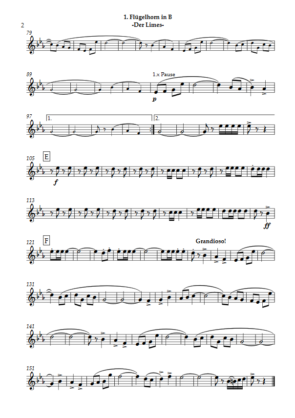 Der Limes - Download Blasorchester-Besetzung