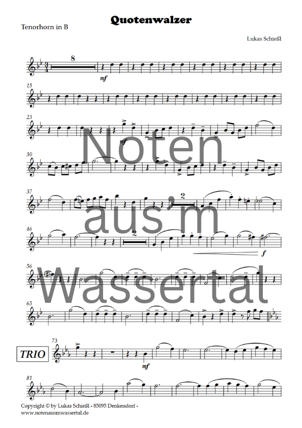 Quotenwalzer - Download Böhmische Besetzung