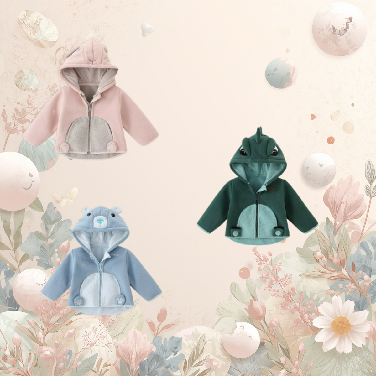 Vestes pour bébé à capuche animale