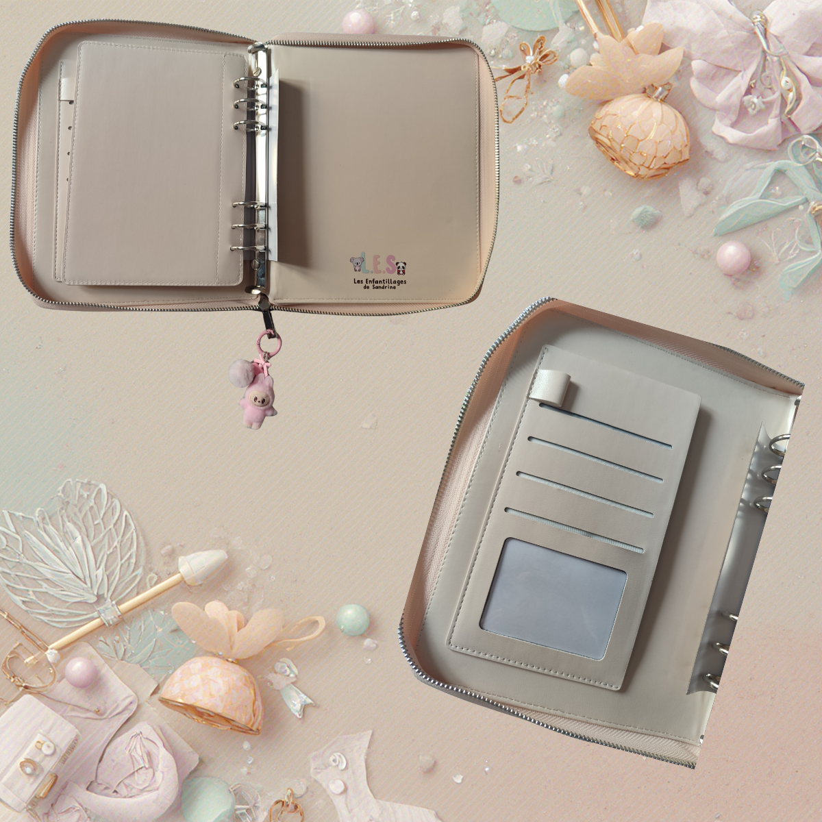 💗 Porte-documents / Classeur A5 – Style Pastel & Girly 💗+ Porte monnaie/carte assorti offert