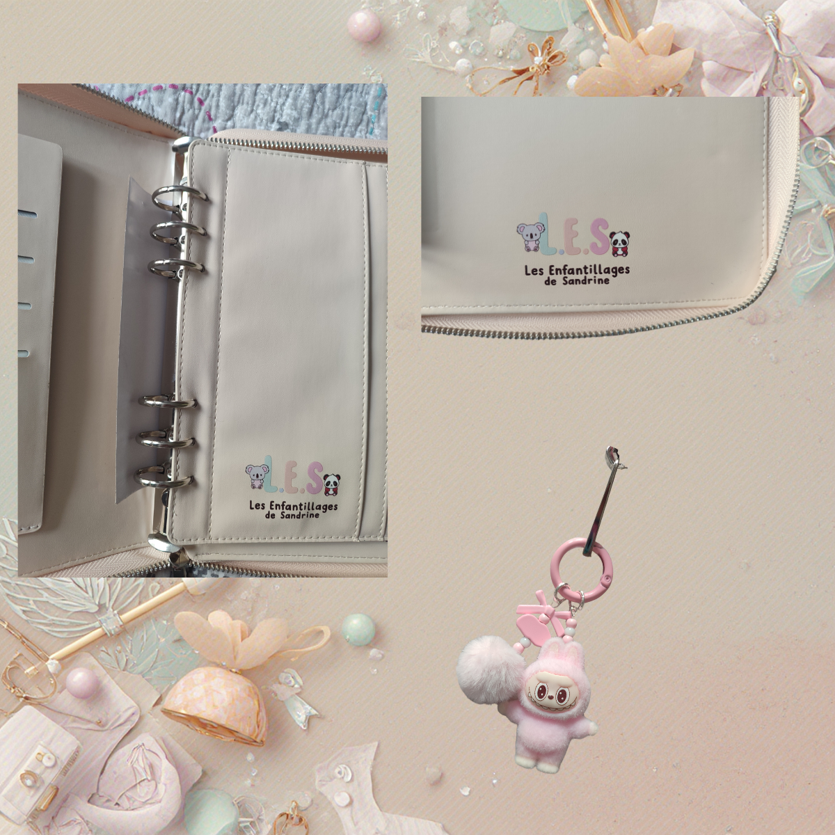 💗 Porte-documents / Classeur A5 – Style Pastel & Girly 💗+ Porte monnaie/carte assorti offert