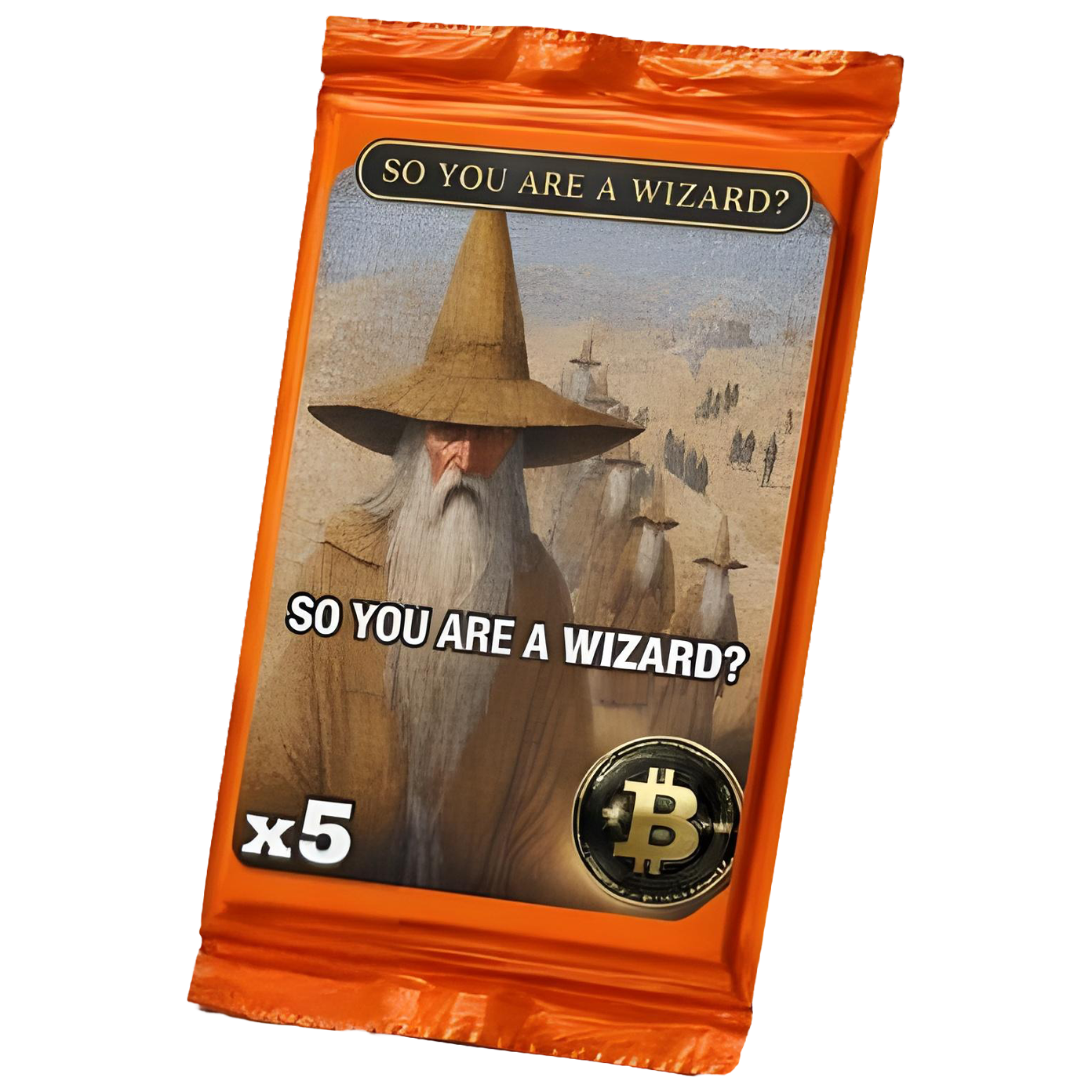  Pack x5 ₿ Wizard Collectible Cards