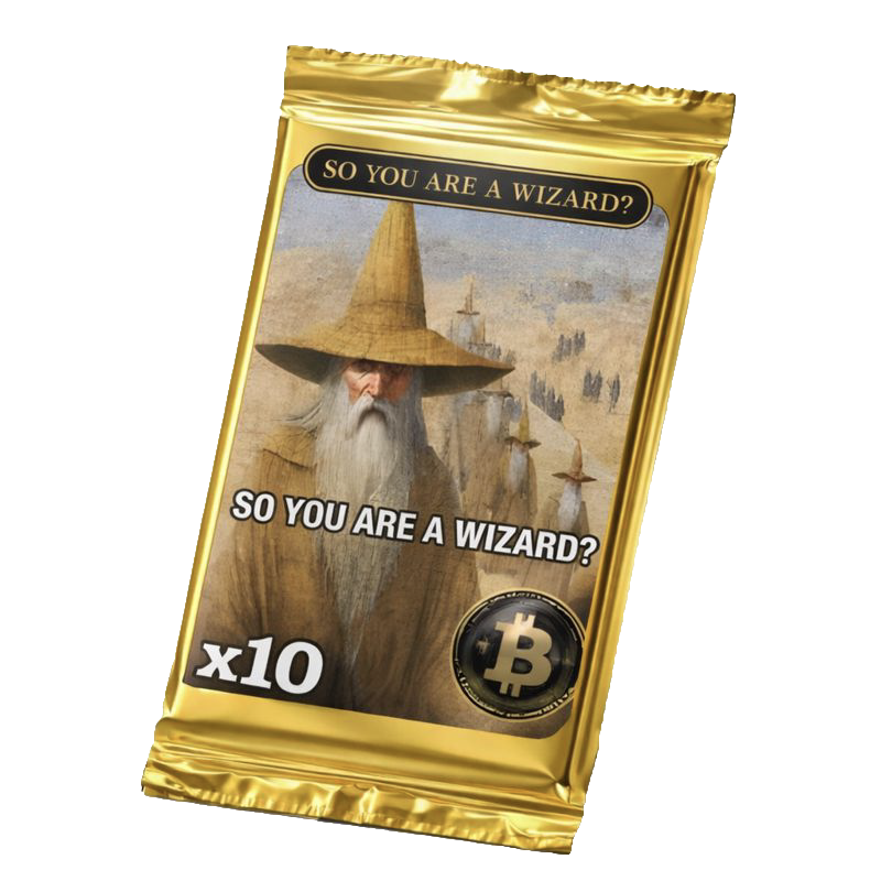  Pack x10 ₿ Wizard Collectible Cards