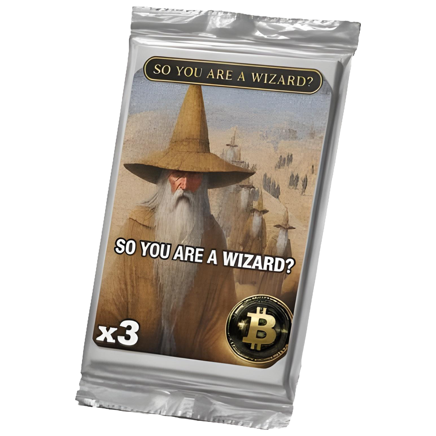 Pack x3 ₿ Wizard Collectible Cards