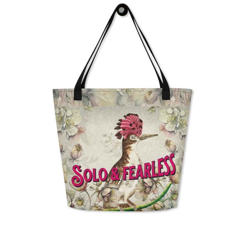 Solo & Fearless All-Over Print Large Tote Bag