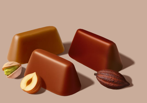 Chocolate bar with matcha filling