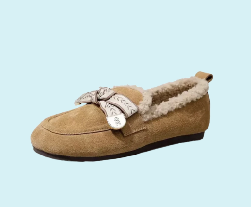 Women's Faux Suede Bow Slipper