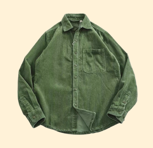 Green corduroy shirt
