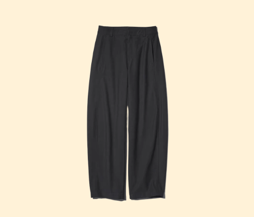 Wide-Leg Black Trousers