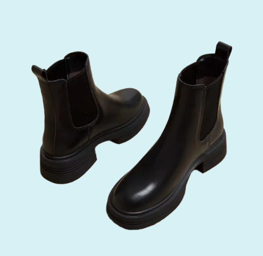 Black Leather Chelsea Boots