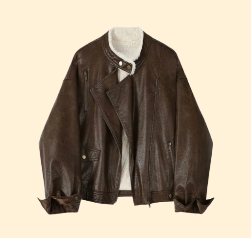 Vintage Brown Leather Jacket