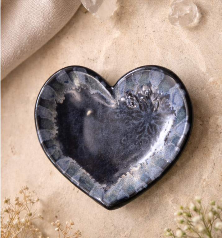 Vide-poche cœur en céramique