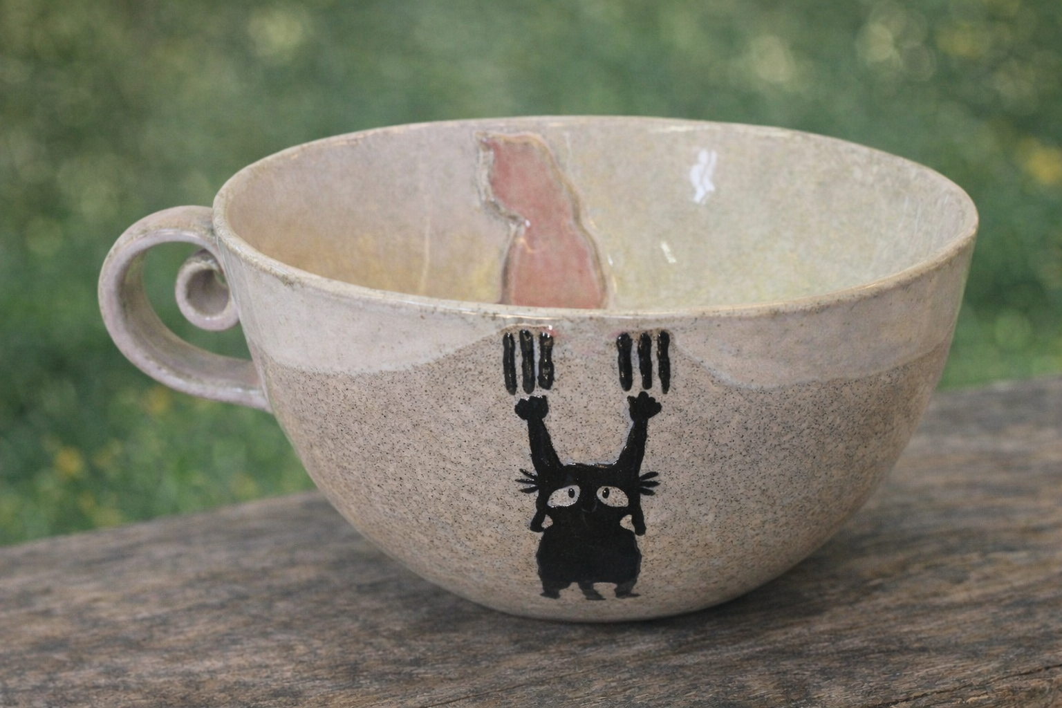Tasse céramique chat griffe