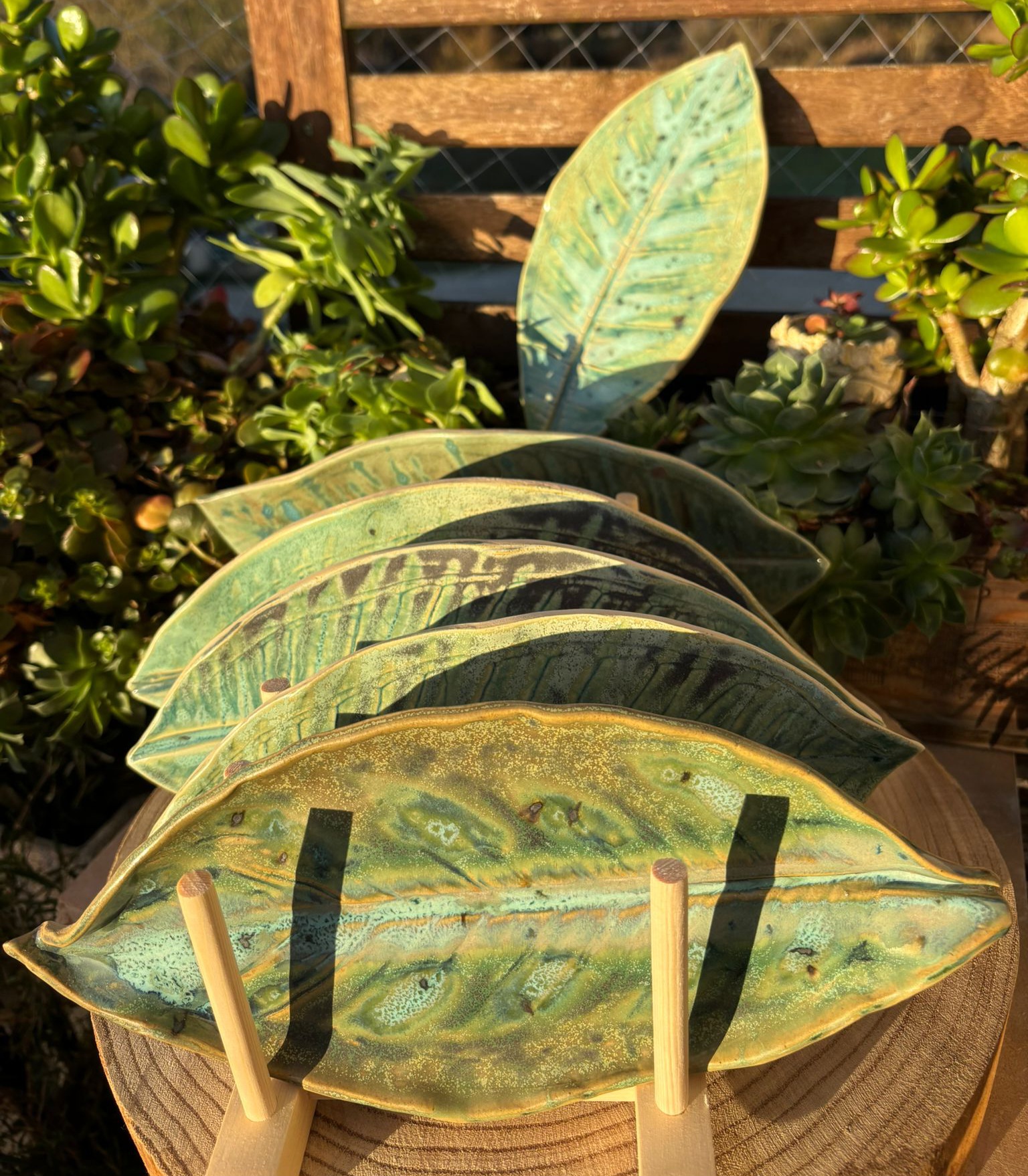 Plateau de service artisanal inspiré par la nature