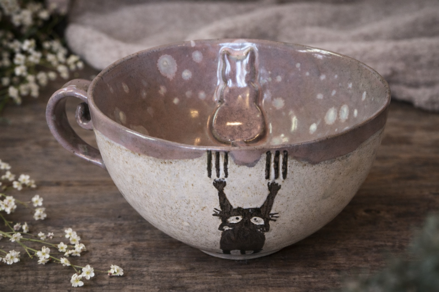 Tasse en céramique chat