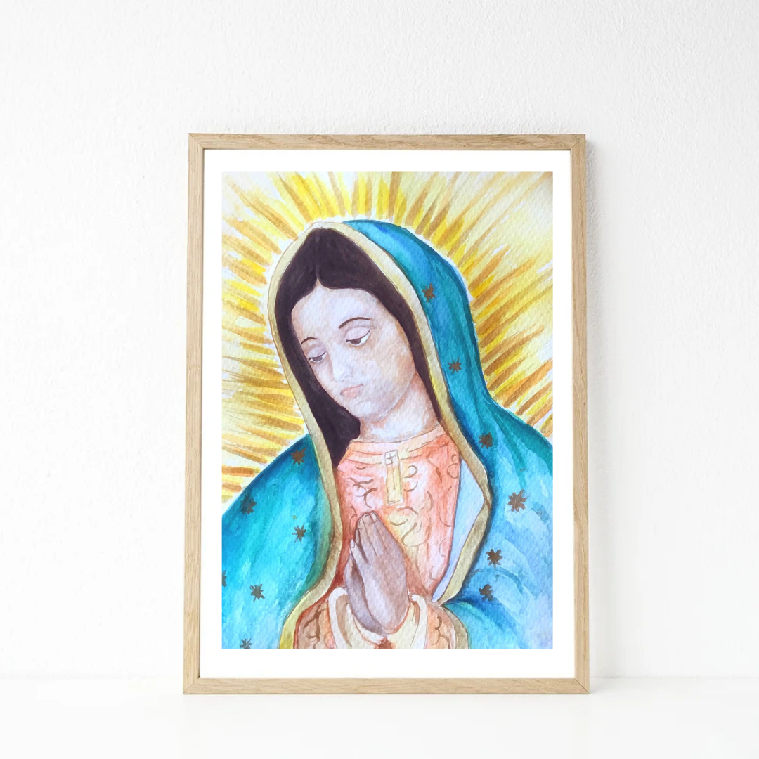 Acuarela Virgen de Guadalupe