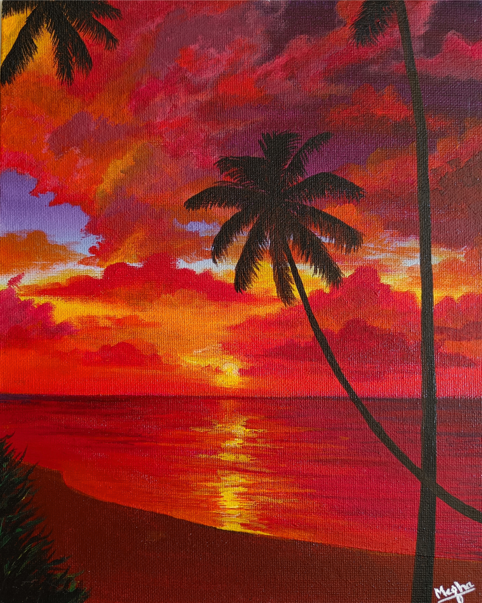 Sunset Beach Painting
