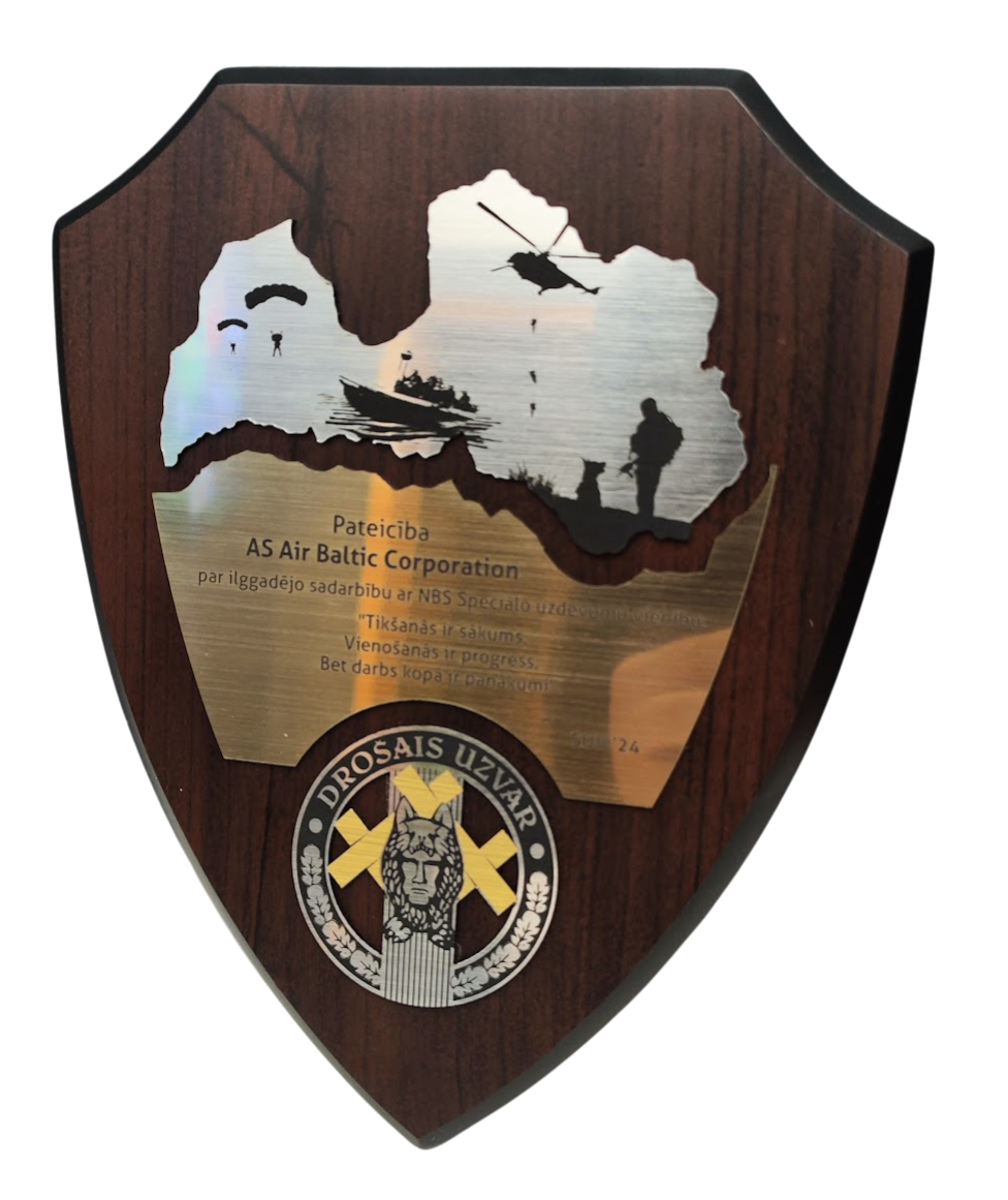 V Shape Commemorative Shield Plaque