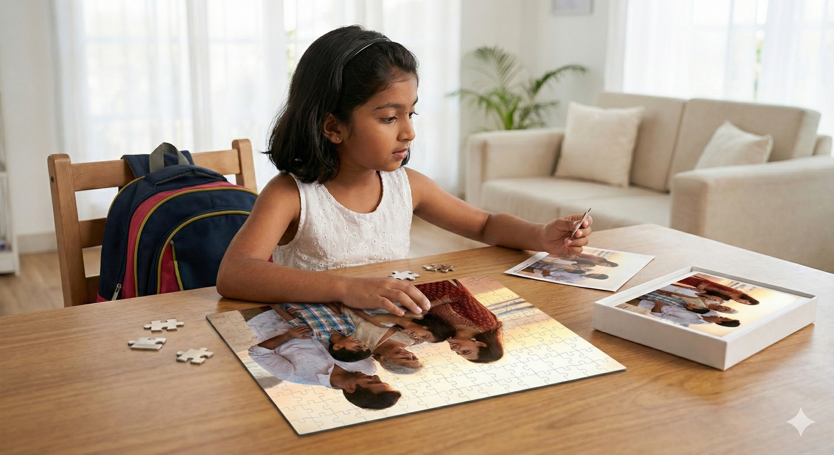 Personalized Custom Photo Jigsaw Puzzle (120 Pieces)