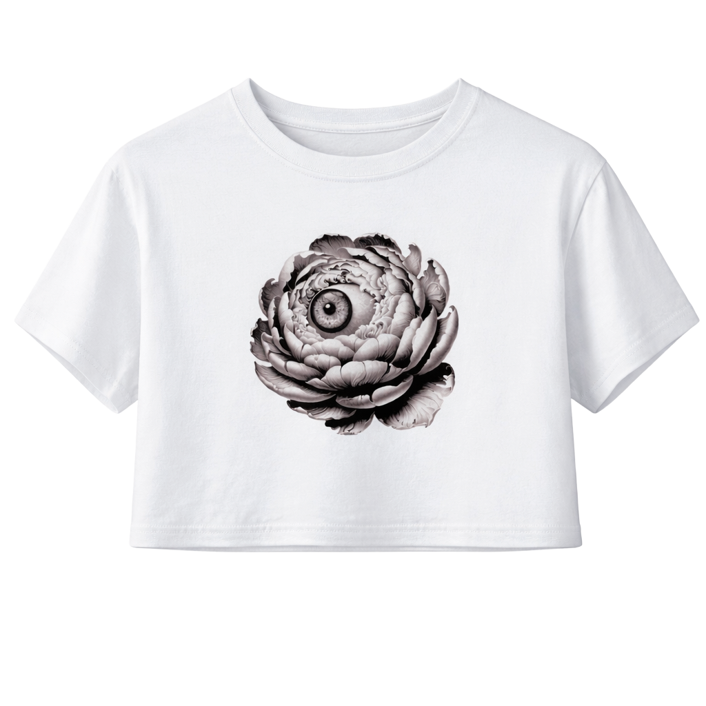 Playera crop top Ojo en Flor