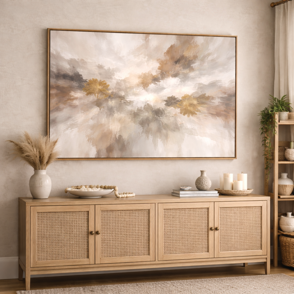 Art, Mirrors & Curtain Installation