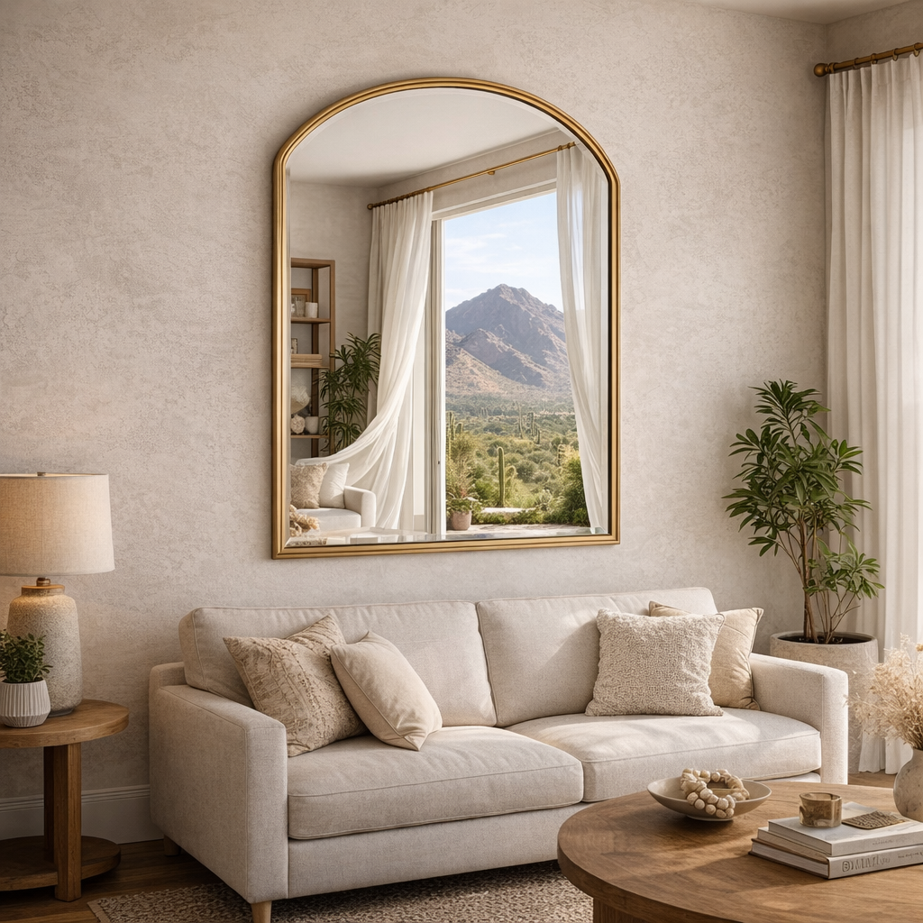 Art, Mirrors & Curtain Installation