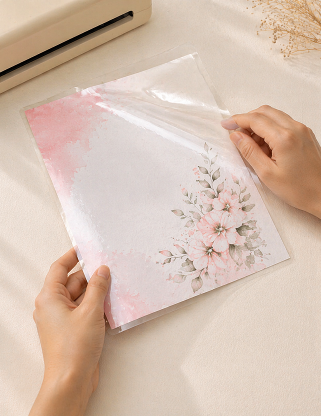 QUAFF 3D Photo Top Cold Laminating Film A4