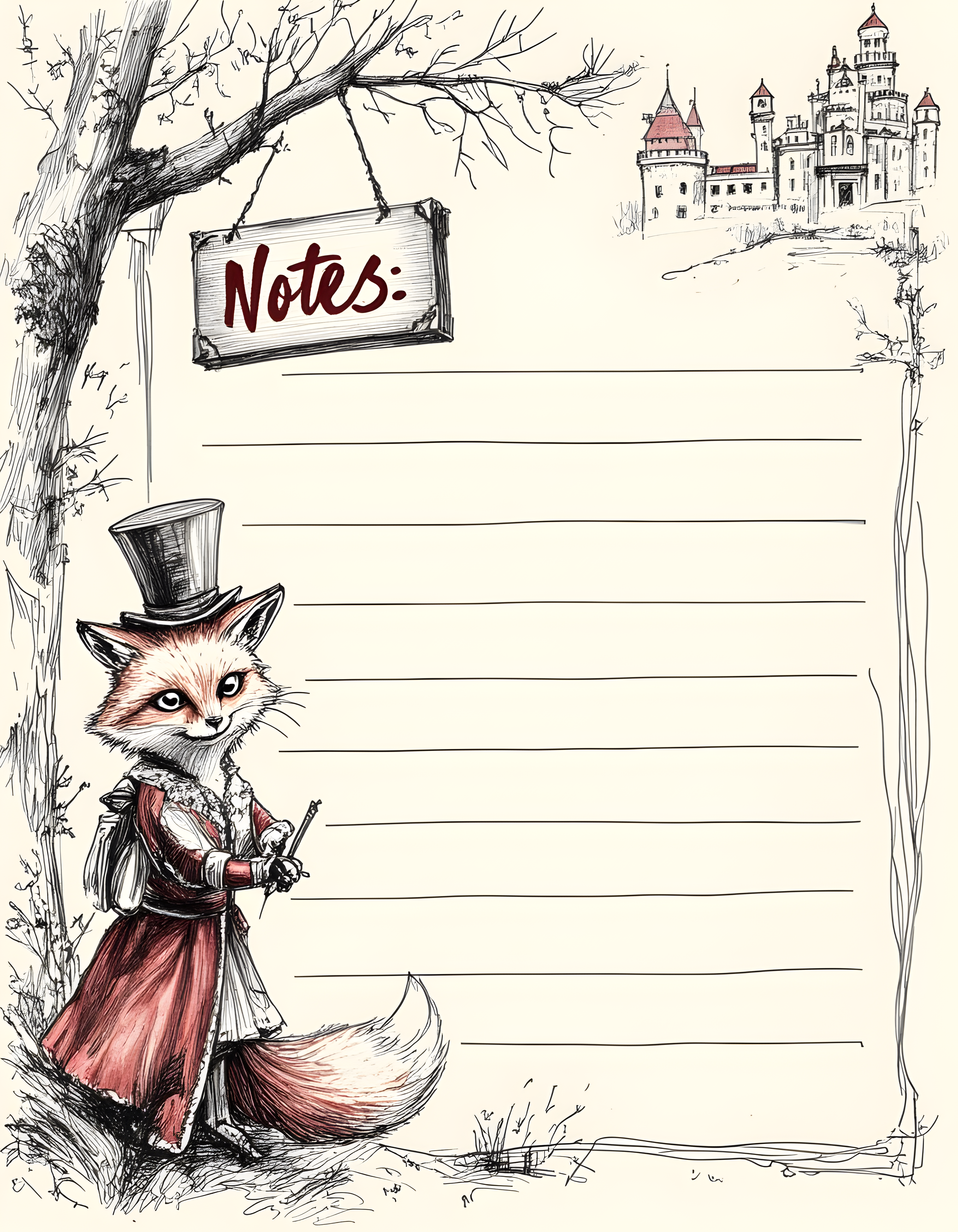 The Gentle Fox Collection: The Gentle Fox of Briarwood Note Book